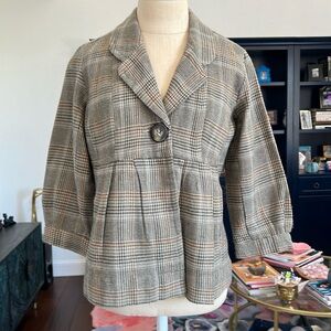 Art and Soul tan plaid blazer size S